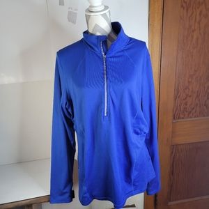 Womans Champion Blue 1/2 Zip Front Jacket Size XXL but fits more like a XL